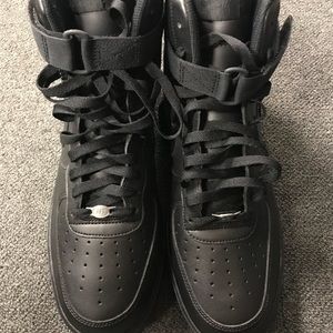 NEW NO BOX Nike Air Force 1’s high top black.